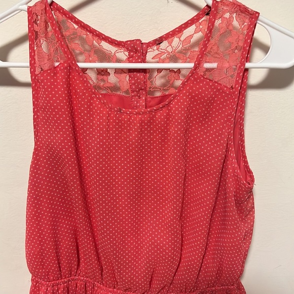 ModCloth pink polka dot and lace dress - Picture 2 of 4